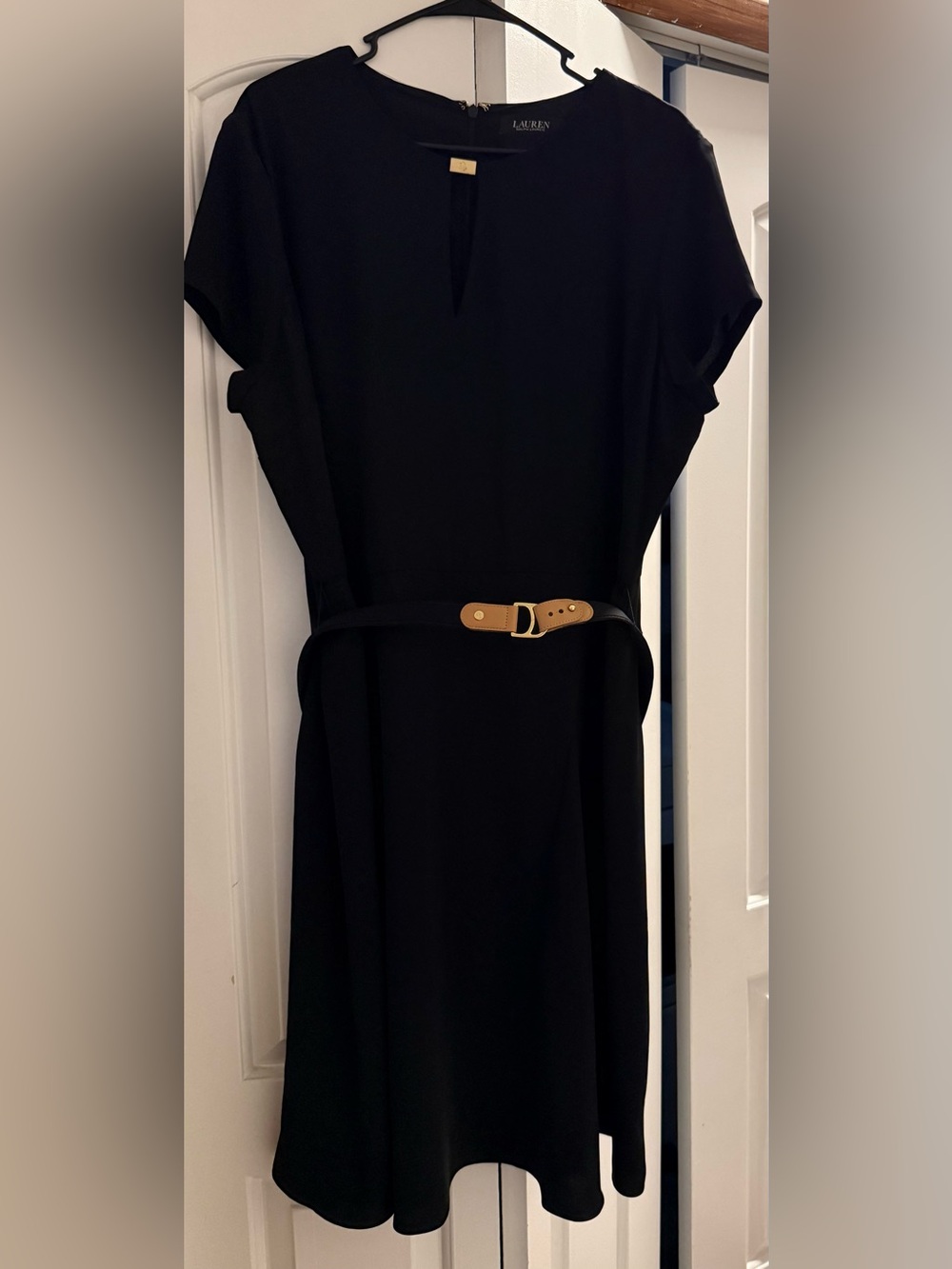 Ralph Lauren Black Dress with Gold RRL Accent